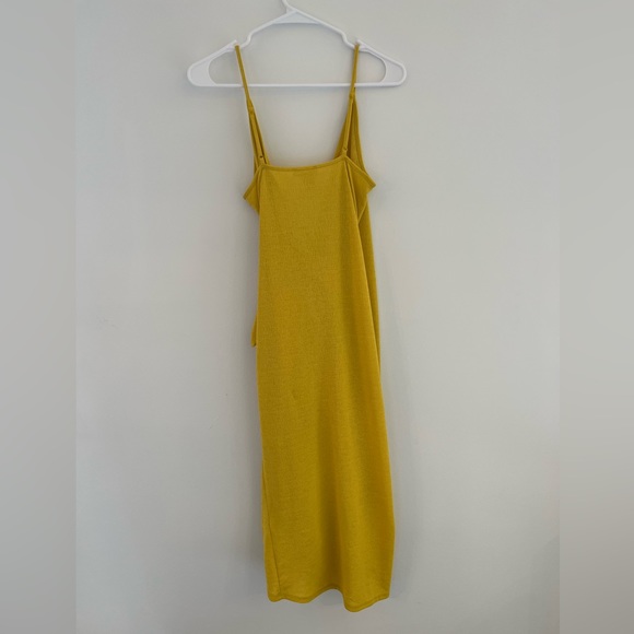 H&M Yellow Wrap Dress, Size XS - Picture 3 of 3